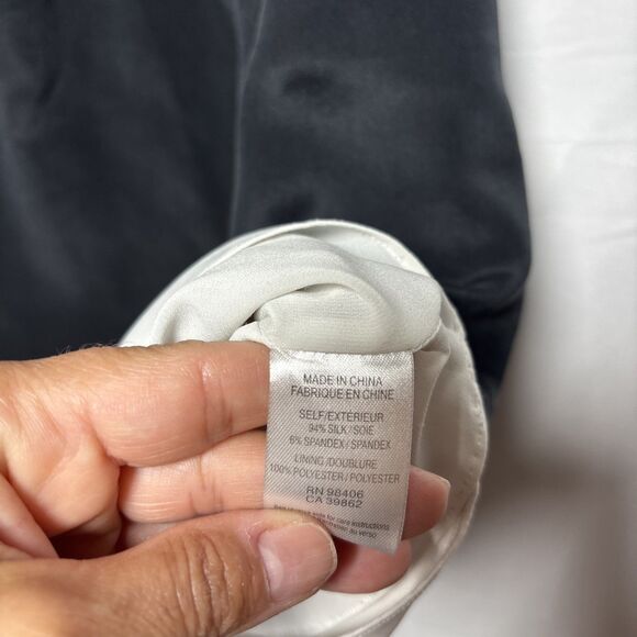 THEORY Milka Womens XS Silk Blend Colorblock Cami Tank Blouse quiet luxury - Picture 5 of 7